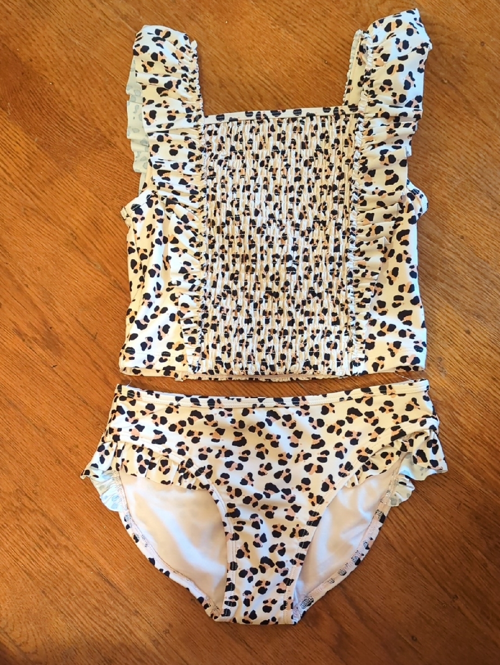 🆕Gymboree Two-Piece Leopard Print Ruffle Tankini - Picture 2 of 9